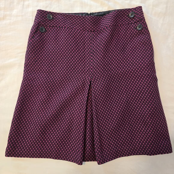 Ann Taylor Pink & Black Jacquard Skirt Suit Set Size 14 - Picture 8 of 8